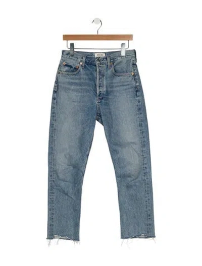 Pre-owned Agolde High-rise Straight Leg Jeans In Blue