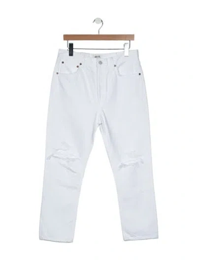 Pre-owned Agolde High-rise Straight Leg Jeans In Blue