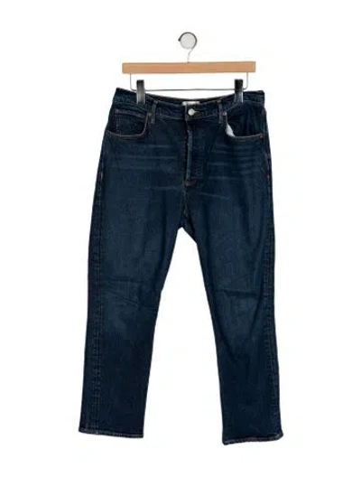 Pre-owned Agolde High-rise Straight Leg Jeans In Blue