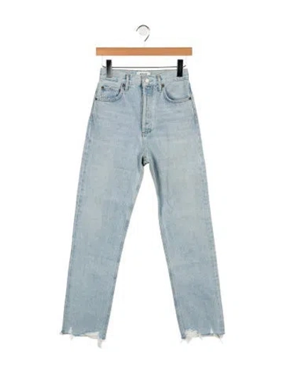 Pre-owned Agolde High-rise Straight Leg Jeans In Blue