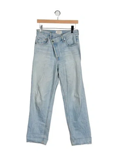Pre-owned Agolde High-rise Straight Leg Jeans In Blue