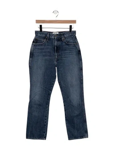 Pre-owned Agolde High-rise Straight Leg Jeans In Blue