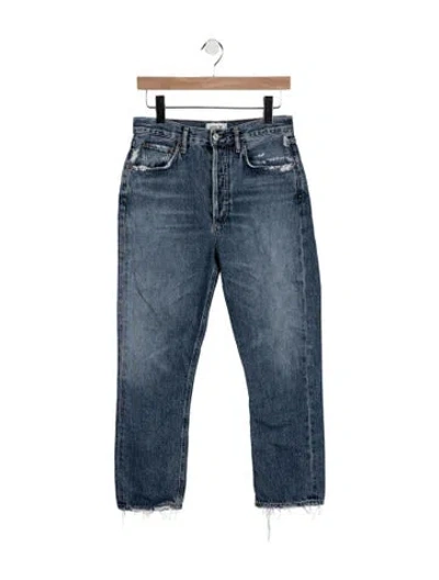 Pre-owned Agolde High-rise Straight Leg Jeans In Blue