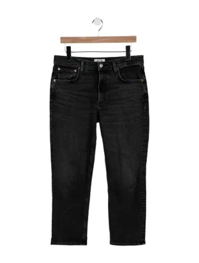 Pre-owned Agolde High-rise Straight Leg Jeans In Blue