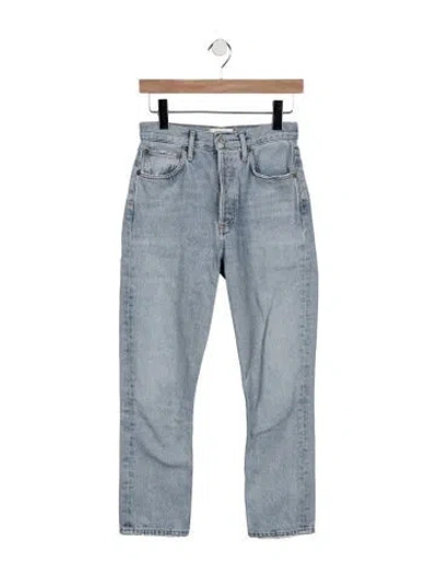 Pre-owned Agolde High-rise Straight Leg Jeans In Blue