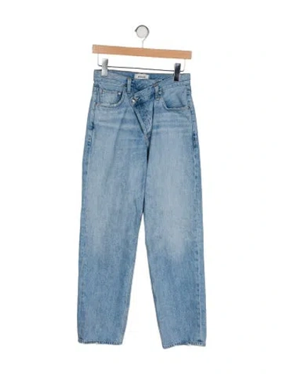 Pre-owned Agolde High-rise Straight Leg Jeans In Blue