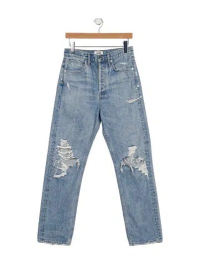 Pre-owned Agolde High-rise Straight Leg Jeans In Blue