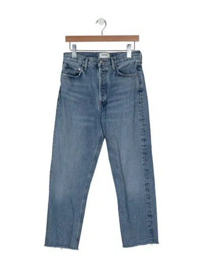 Pre-owned Agolde High-rise Straight Leg Jeans In Blue