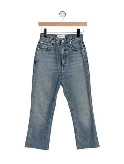 Pre-owned Agolde High-rise Straight Leg Jeans In Blue