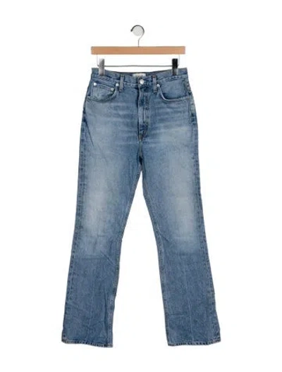 Pre-owned Agolde High-rise Straight Leg Jeans In Blue