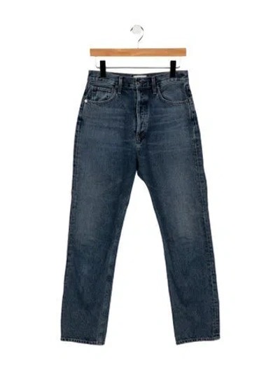 Pre-owned Agolde High-rise Straight Leg Jeans In Blue