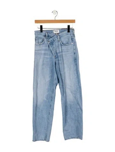 Pre-owned Agolde High-rise Straight Leg Jeans In Blue