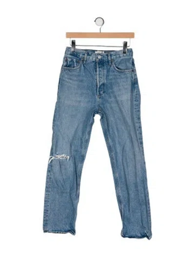 Pre-owned Agolde High-rise Straight Leg Jeans In Blue