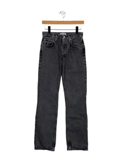 Pre-owned Agolde High-rise Straight Leg Jeans In Blue