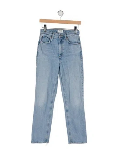 Pre-owned Agolde High-rise Straight Leg Jeans In Blue