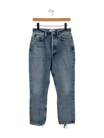 Pre-owned Agolde High-rise Straight Leg Jeans In Blue