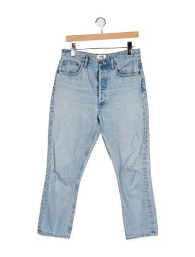 Pre-owned Agolde High-rise Straight Leg Jeans In Blue