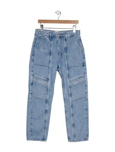 Pre-owned Agolde High-rise Straight Leg Jeans In Blue