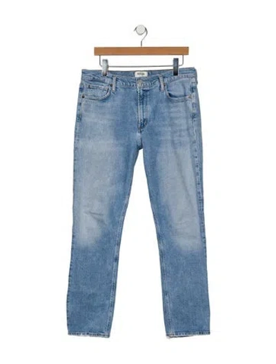 Pre-owned Agolde High-rise Straight Leg Jeans In Blue