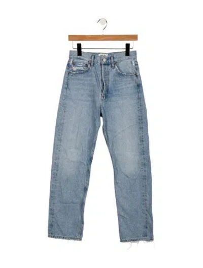Pre-owned Agolde High-rise Straight Leg Jeans In Blue
