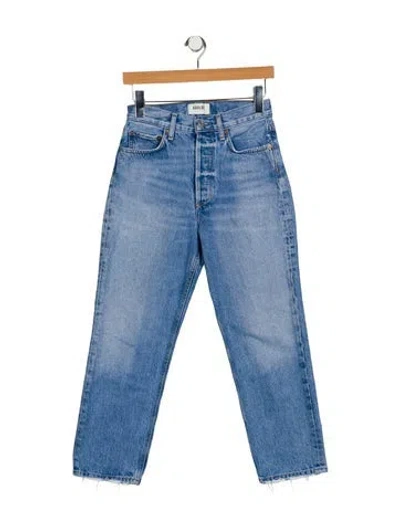 Pre-owned Agolde High-rise Straight Leg Jeans In Blue