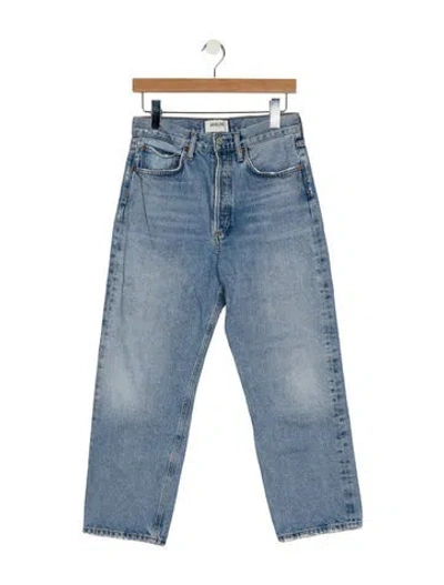Pre-owned Agolde High-rise Straight Leg Jeans In Blue