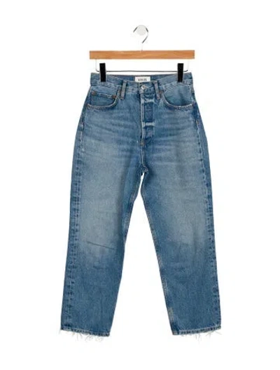 Pre-owned Agolde High-rise Straight Leg Jeans In Blue
