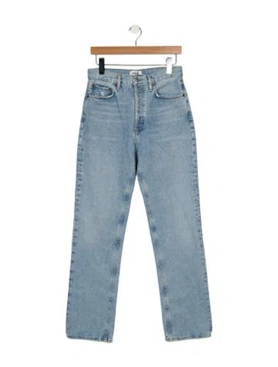 Pre-owned Agolde High-rise Straight Leg Jeans In Blue