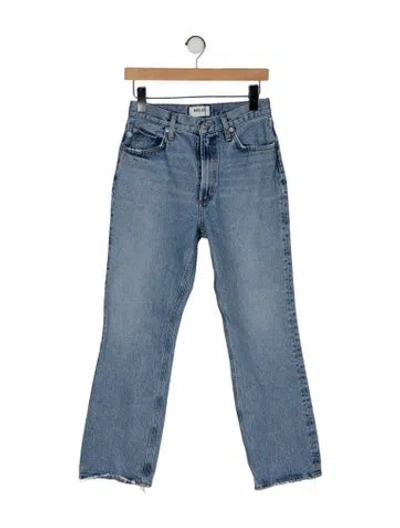 Pre-owned Agolde High-rise Straight Leg Jeans In Blue