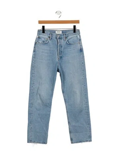 Pre-owned Agolde High-rise Straight Leg Jeans In Blue