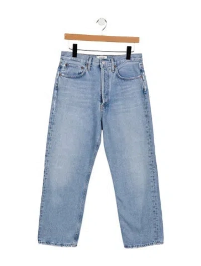 Pre-owned Agolde High-rise Straight Leg Jeans In Blue