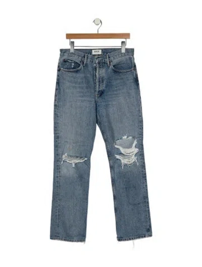 Pre-owned Agolde High-rise Straight Leg Jeans In Blue