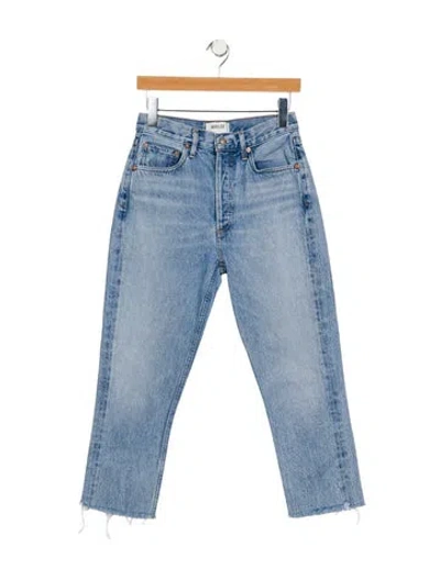 Pre-owned Agolde High-rise Straight Leg Jeans In Blue