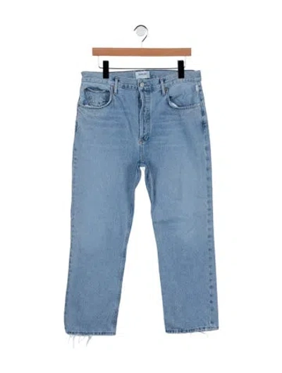 Pre-owned Agolde High-rise Straight Leg Jeans In Blue