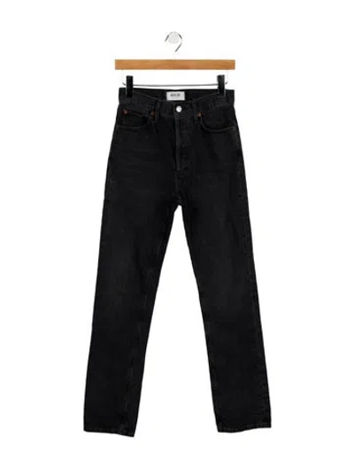 Pre-owned Agolde High-rise Straight Leg Jeans In Blue