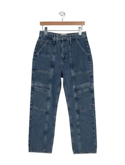 Pre-owned Agolde High-rise Straight Leg Jeans In Blue