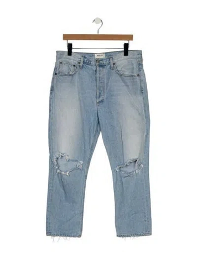 Pre-owned Agolde High-rise Straight Leg Jeans In Blue