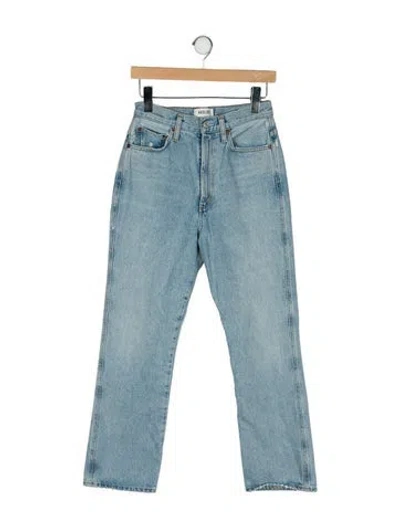 Pre-owned Agolde High-rise Straight Leg Jeans In Blue