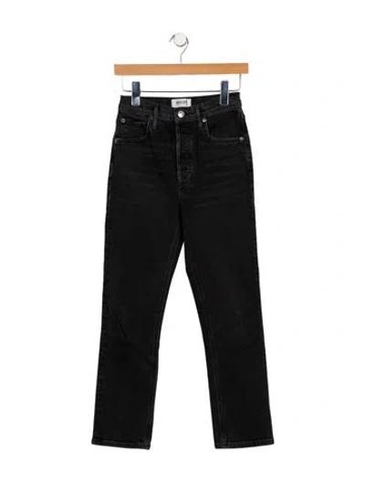 Pre-owned Agolde High-rise Straight Leg Jeans In Blue