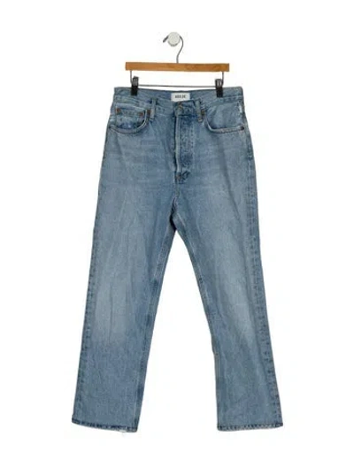 Pre-owned Agolde High-rise Straight Leg Jeans In Blue