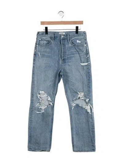 Pre-owned Agolde High-rise Straight Leg Jeans In Blue