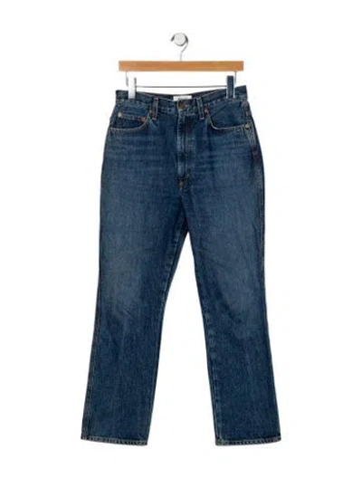 Pre-owned Agolde High-rise Straight Leg Jeans In Blue