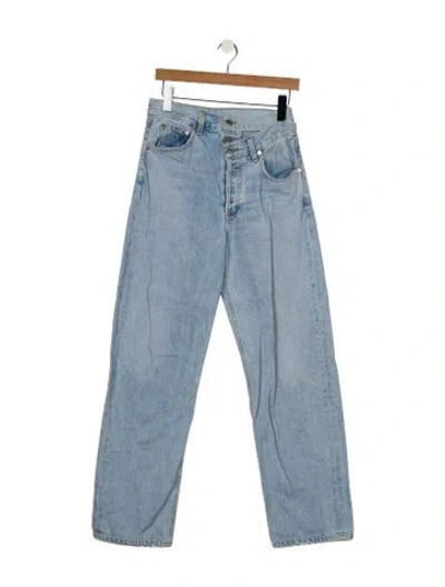 Pre-owned Agolde High-rise Straight Leg Jeans In Blue