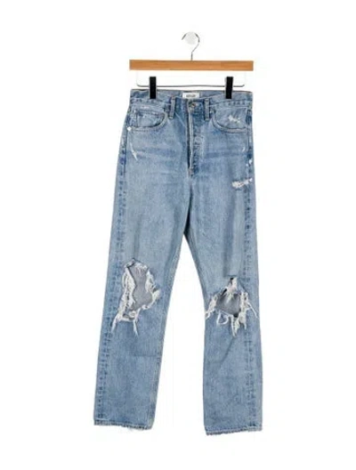 Pre-owned Agolde High-rise Straight Leg Jeans In Blue