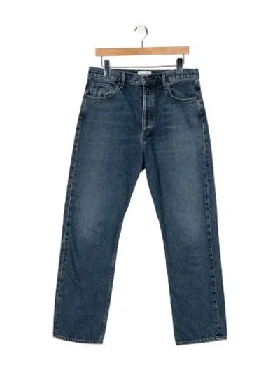 Pre-owned Agolde High-rise Straight Leg Jeans In Blue