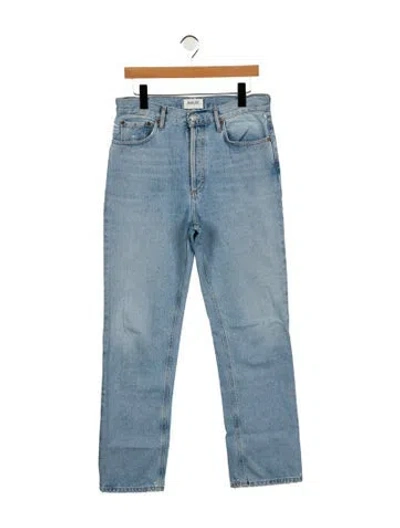 Pre-owned Agolde High-rise Straight Leg Jeans In Blue