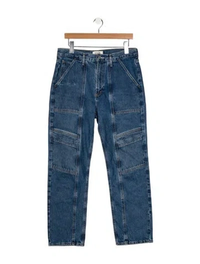 Pre-owned Agolde High-rise Straight Leg Jeans In Blue