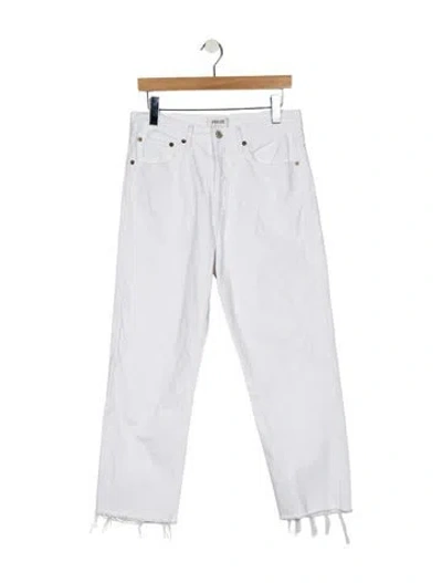 Pre-owned Agolde High-rise Straight Leg Jeans In Blue