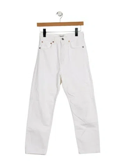 Pre-owned Agolde High-rise Straight Leg Jeans In Blue