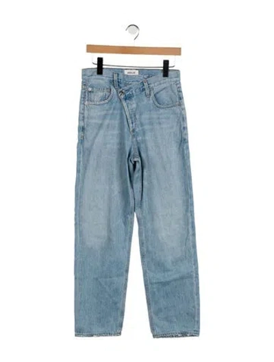 Pre-owned Agolde High-rise Straight Leg Jeans In Blue